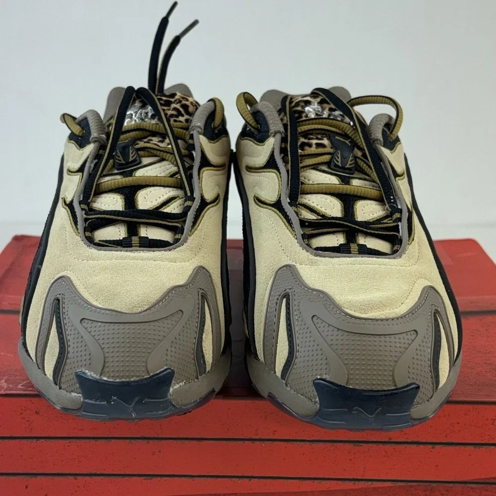 Puma Rocky Inhale Womens Sz 11 Leopard Toasted Almond/Black 405580 01